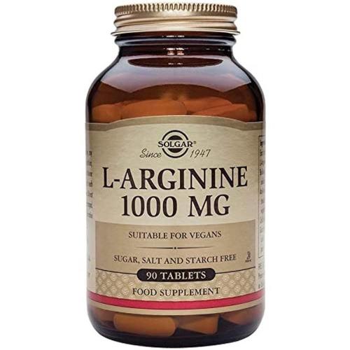 Solgar L-Arginine 1000mg Συμπλήρωμα Διατροφής με Αργινίνη για την Παραγωγή Ενέργειας στους Μύες 90tabs